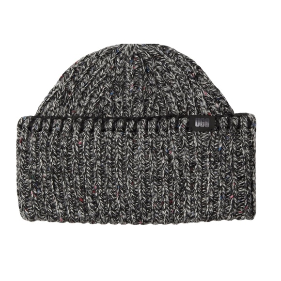 Mens UGG Wide Cuff Confetti Beanie Black Multi. One Size. 102644